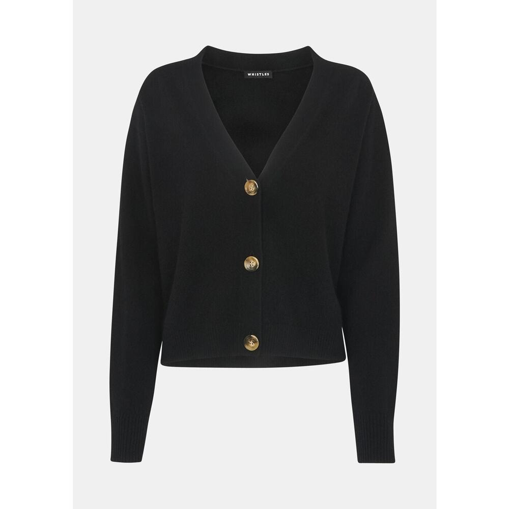Whistles Cashmere Cardigan - L Black